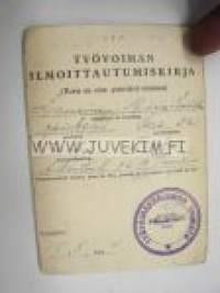 Työvoiman ilmoittautumiskortti ja todistus
