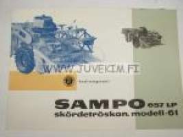 SAMPO 657 LP skördetröska 1961 -broschyr på svenska - myyntiesite, ruotsinkielinen