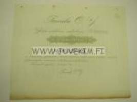 Tervala Oy, Suonenjoki 1943, 1 000 mk -osakekirja