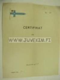 Certificat för motorboten 