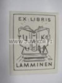 Ex Libris U & K Lamminen -kirjanomistajamerkki