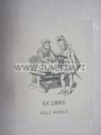 Ex Libris Nils Herla -kirjanomistajamerkki