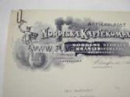 Aktiebolaget Nordiska Kaffekompaniet Helsinki 5.8.1924 -asiakirja