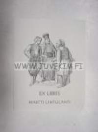 Ex Libris Martti Lintulahti -kirjanomistajamerkki
