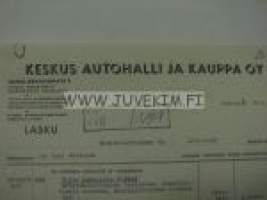 Keskus-Autohallin kumikorjaamo Turku, Braahenkatu 8.(Nyk. Brahenkatu) Lasku Barker-Littoinen OY:lle 14.9.1942