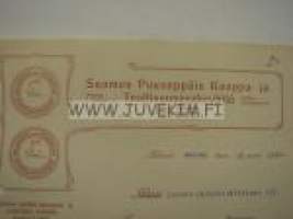 Suomen Puuseppäin Kauppa- ja Teollisuusosakeyhtiö asiakirja 16.11.1910