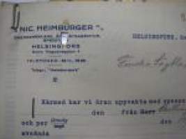 Nic Heimburger Oy AB, Helsingfors 16.7.1925