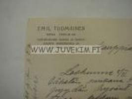 Emil Tuomainen, Kotka 17.11.1924 -asiakirja