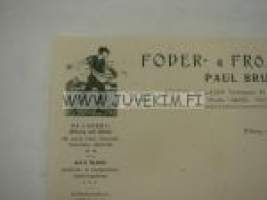 Foder- & Fröaffären Paul Bruun, Viipuri / Säiniö 18.3.1922 -asiakirja