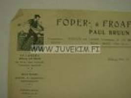Foder- & Fröaffären Paul Bruun, Viipuri / Säiniö 23.2.1923 -asiakirja