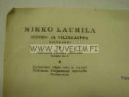 Mikko Laurila Siemen- ja viljakauppa, Seinäjoki 12.4.1930 -asiakirja