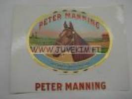 Peter Manning -sikarilaatikkoetiketti