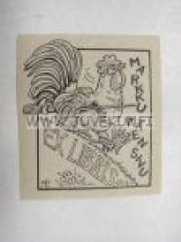 Ex Libris Markku Mäensivu -kirjanomistajamerkki