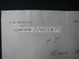 C.M. Otto & Co Helsingfors/Helsinki 31.10.1908 -asiakirja