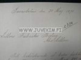 Tavastehus 30.5.1890 - dokument, asiakirja