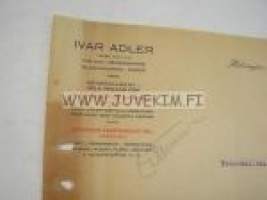Ivar Adler, Helsinki 5.5.1914 -asiakirja