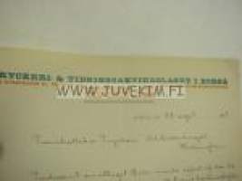 Tryckeri- & Tidningsaktiebolaget i Borgå (Porvoo) 28.9.1914 -asiakirja