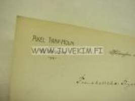 Axel Trap-Holm, Helsinki 30.5.1914 -asiakirja