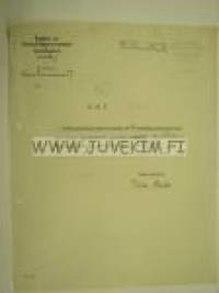 Kauppa- ja Teollisuushallituksen Tilastotoimisto / Suomen Tilastollinen Päätoimisto, Helsinki 27.1.1927 -asiakirja, omakätinen allekirjoitus Vilho Ann