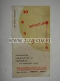 Westerstrands seinäkelloja, keittiökelloja, hallikelloja -myyntiesite