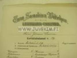 Turun Suomalainen Waltiolyseo, Wäinö Laurinen -lukukausitodistus 1899