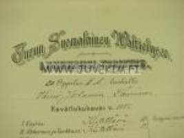 Turun Suomalainen Waltiolyseo, Wäinö Laurinen -lukukausitodistus 1897