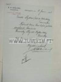 K. H. Renlund, Helsinki 18.6.1901 -asiakirja, allekirjoitus K. H. Renlund