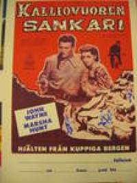 Kalliovuoren sankari, pääosissa John Wayne, Marsha Hunt -elokuvajuliste, movie poster