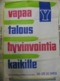 Vapaa Talous - hyvinvointia kaikille Yritteliäisyyden viikko 1959 -juliste