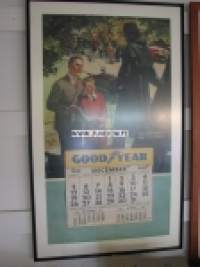 Goodyear 1937 kalenterijuliste -kehystetty / framed