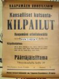 Haapamäen (Haapamäki) Urheilijain kansalliset kutsuntakilpailut -juliste