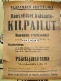 Haapamäen Urheilijain kansalliset kutsuntakilpailut -juliste