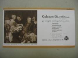 Calsium-Diuretin lääkemainos / imupaperi 