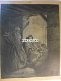 Jeesus Marian ja Martan luona -uskonnollinen painokuva 