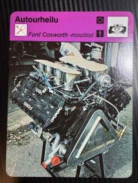 Autourheilu keräilykortti Ford Cosworth -moottori