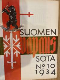 Suomen vapaussota 1934 nr 10 - Kaksi aseveljeä uhrasivat sankarillisesti henkensä Aunuksen taistelussa, ym.