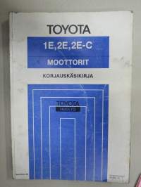 Toyota 1E, 2E, 2E-C moottorit korjauskäsikirja -tehtaan / maahantuojan alkuperäinen suomenkielinen korjaamokirja