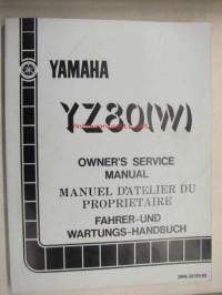 Yamaha YZ80 (W) owner´s service manual -korjausohjekirja
