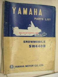 Yamaha SW440B Snowmobile parts list -moottorikelkka, varaosaluettelo