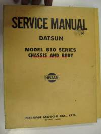 Datsun Model 810 series Chassis and Body + 810 series supplement 1  -korjaamokirja