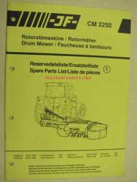 JF CM 1900 Rotorslåmaskine / Drum mower Spare Parts List serial nr 1001- -varaosaluettelo