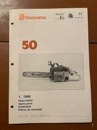 Husqvarna 50 reservdelar -esite. (1.86)