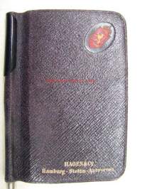 Hagen & Comapany 1904 almanakka / muistikirja (Etulehdellä kirjoitettuna nimi; Johannes Danker)