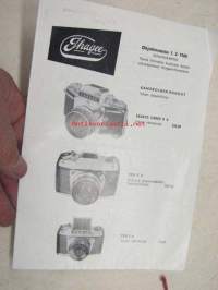 Ihagee kamerat -ohjehinnasto 1965