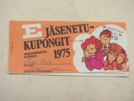 E-jäsenetukupongit 1975