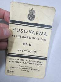 Husqvarna CB-N perheompelukone -käyttöohjekirja, suomenkielinen -sewing machine manual, in finnish