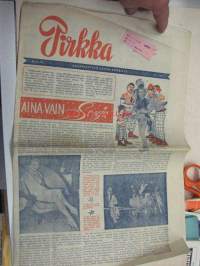 Pirkka 1955 nr 19 -mm. artikkelit Sonja Henie, Allis Chalmers D 270 traktori