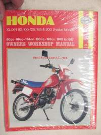 Honda XL/XR 80, 100, 125, 185 & 200 2-valve models  80cc-99cc-124cc-180cc-195cc. 1978-1987 Owner´s workshop manual -(omistajan) korjaamokäsikirja
