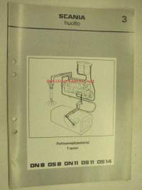 Scania huolto Polttoainejärjestelmä T-autot DN 8, DS 8, DN 11, DS 11, DS 14 -korjaamokirjasarjan osa