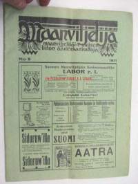 Maanviljelijä 1911 nr 9 sis. mm. G. Hartman / Lincoln lokomobiilit, Turun Rautateollisuus Oy lokomobiilit, puimakoneet, Onkilahden Konepaja Oy lokomobiilit